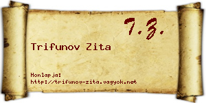 Trifunov Zita névjegykártya